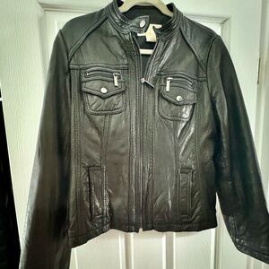 Michael Kors  Women's Black Leather Jacket